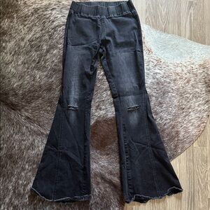SHEIN Charcoal Flare Jeans